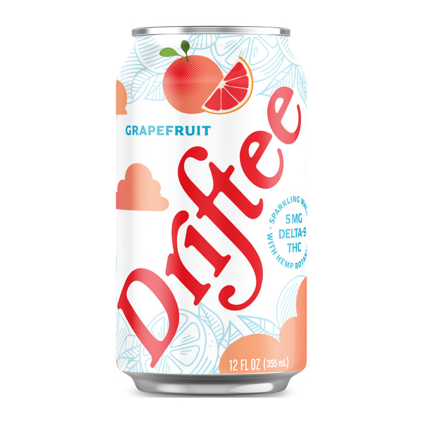 Driftee Grapefruit 12 oz can — 5mg Delta-9 THC sparkling water, zero sugar