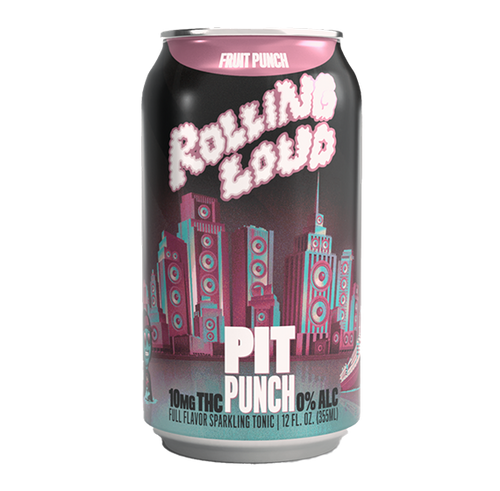 Cheech & Chong × Rolling Loud Pit Punch Fruit Punch THC Soda 4-pack, 12 fl oz (355 mL) cans with 10mg hemp-derived Delta-9 THC