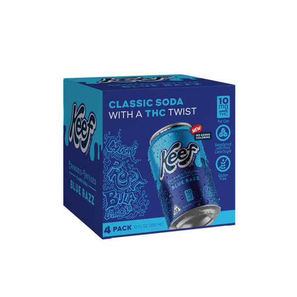 Keef Classic Soda Blue Razz 4-pack