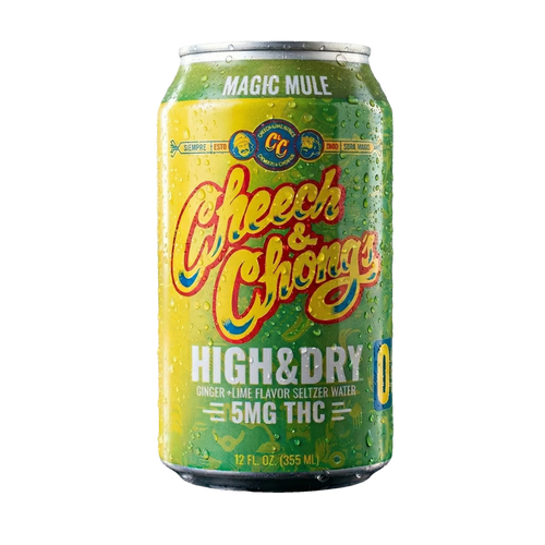 Cheech & Chong High & Dry Magic Mule THC Seltzer 4-pack, 12 fl oz (355 mL) cans with 5mg hemp-derived Delta-9 THC