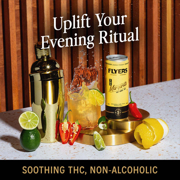 Flyers Cocktail Co. 5mg THC Margarita hemp-derived sparkling cocktail can