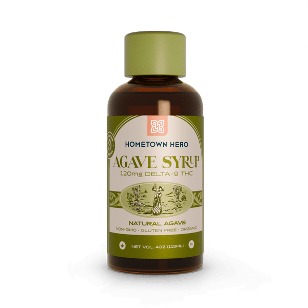 Hometown Hero Original Agave THC Syrup bottle, 120mg