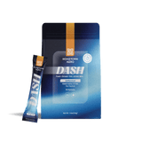 Hometown Hero DASH unflavored THC powder bag and single packet
