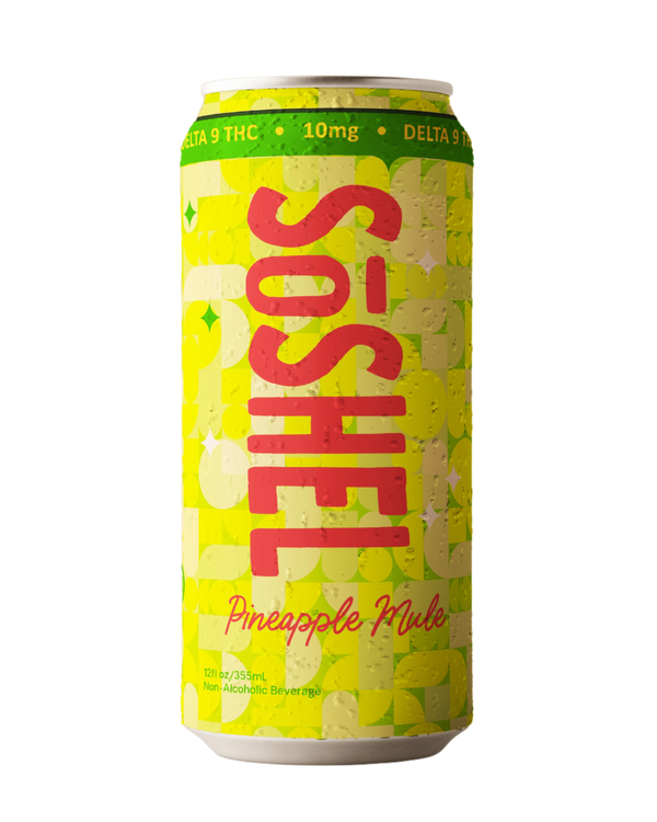 SoSHEL Pineapple Mule 10mg THC can — ginger, lime, pineapple