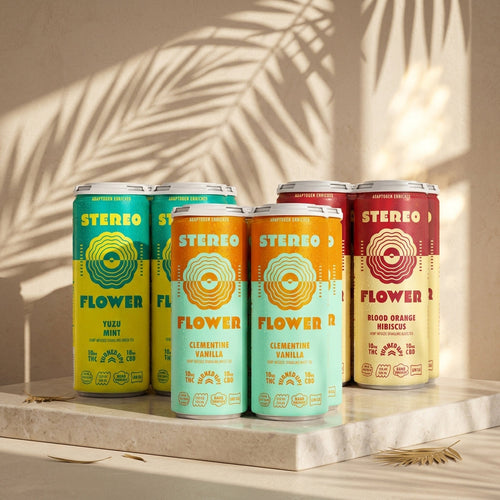 Stereo Flower 10mg THC Tea Starter Pack with Yuzu Mint, Clementine Vanilla and Blood Orange Hibiscus